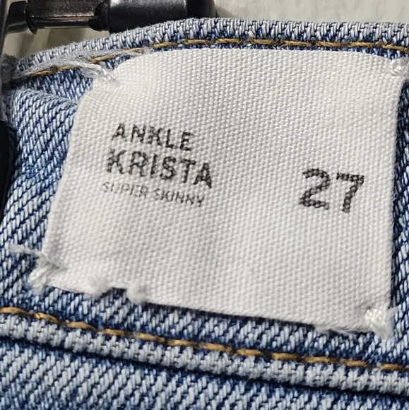 Women's Hudson Distressed Ankle Krista Super Skinny in Tampa Wash Size 27 - Picture 9 of 11